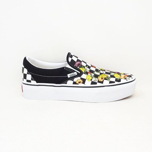Vans Classic Slip-On Platform Poppy Floral Stacked Authentic Shoe Sneaker Womens - Picture 1 of 11